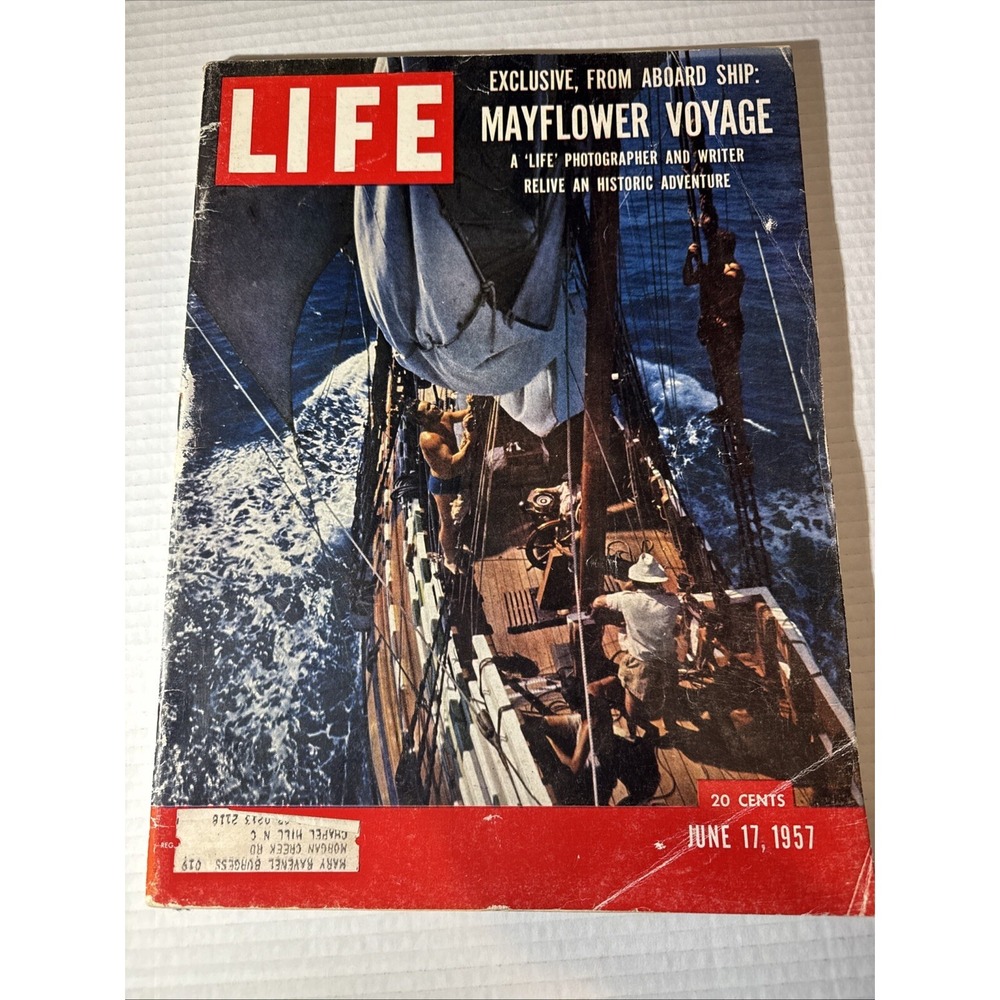 Life Magazine / June 17, 1957 / Mayflower Voyage/ Great Color Stories Car Ads